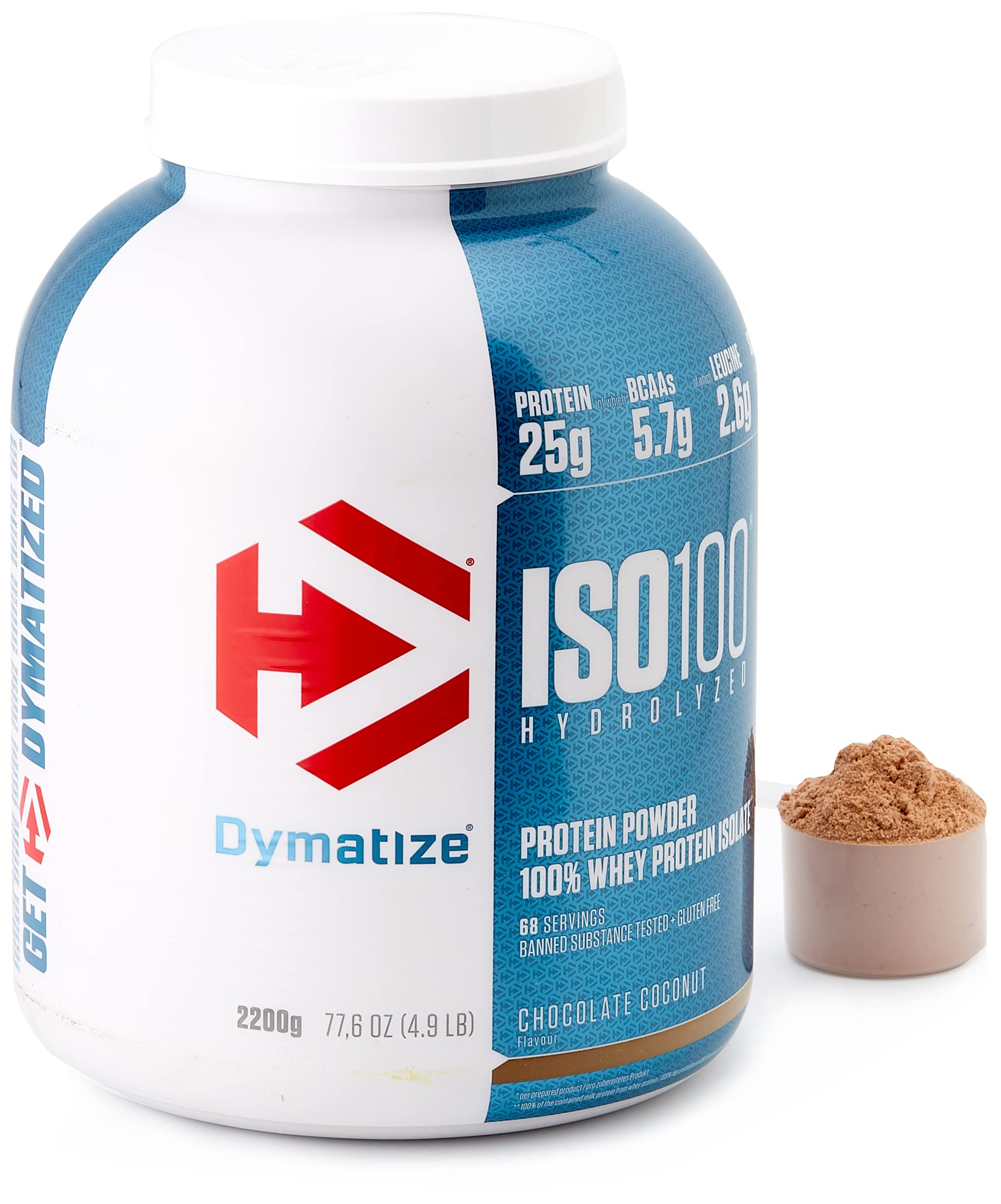 Dymatize ISO 100 Chocolate Coconut 2.2 kg - Whey Protein Hydrolysat + Isolat Powder