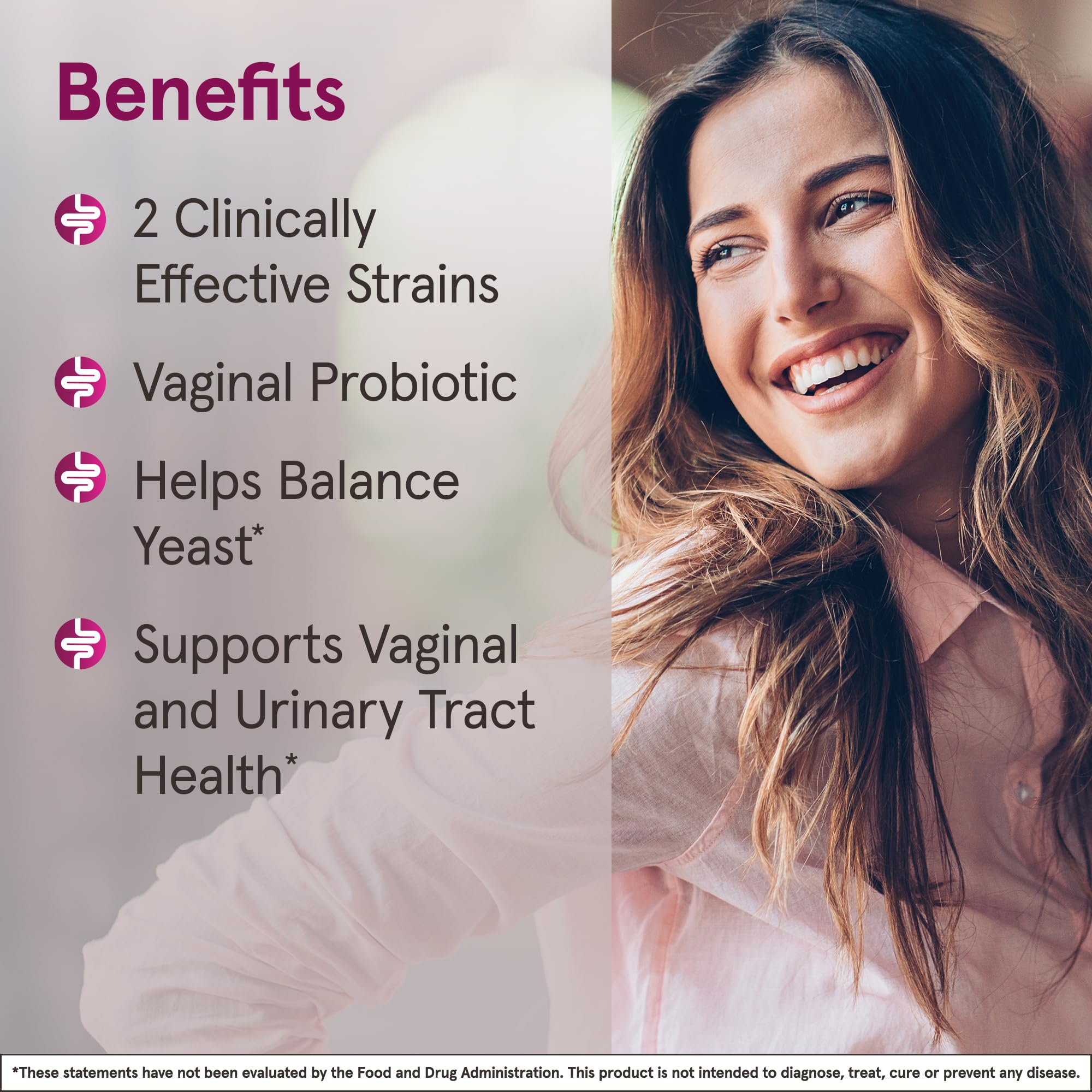 Jarrow Formulas Fem-Dophilus - 1 Billion Organisms Per Serving - 60 Veggie Capsules - Women’s Probiotic - Urinary Tract Health - Up to 60 Servings