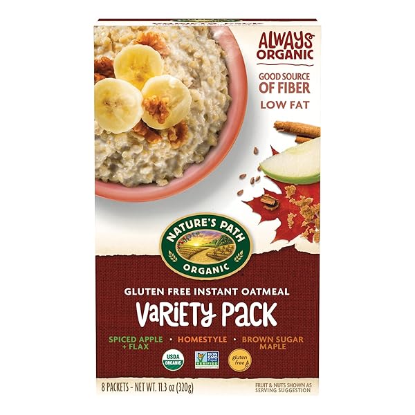 NATURE’S PATH ORGANIC VARIETY PACK INSTANT OATMEAL, 11.3 OZ (PACK OF 1), GLUTEN FREE, NON-GMO