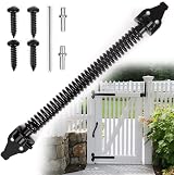 Weielt 14 Inch Gate Spring Closer Adjustable Self Closing for Wooden Gates Black view 1