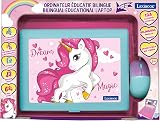 Lexibook Unicorn Educational Laptop French English 124 Activities Pink view 2