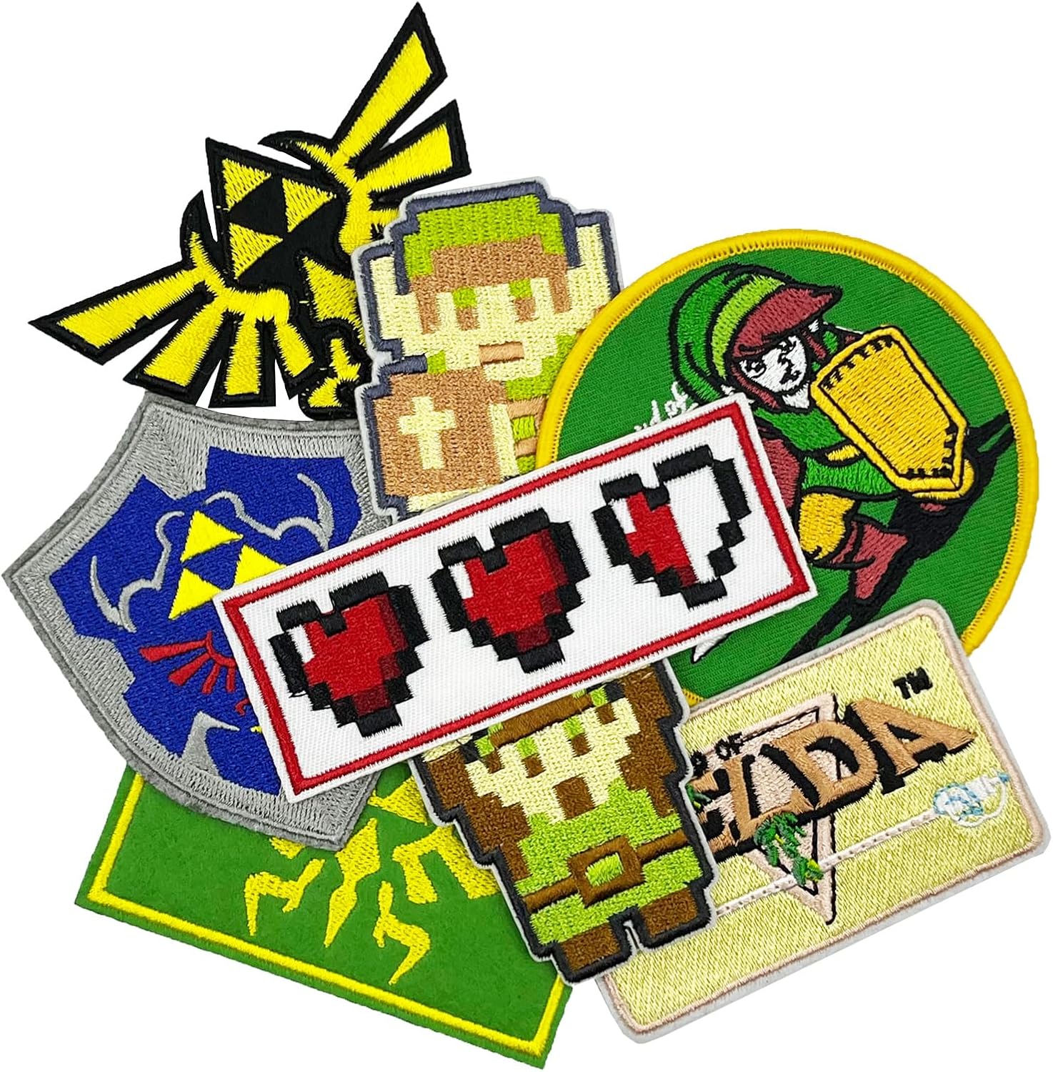 Mixed Media - 8pcs Hyrule's Royal Crest Link Figure Halloween Costume Cosplay Embroidered Iron On Patches