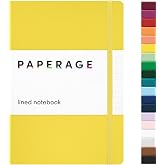 PAPERAGE Lined Journal Notebook, Hardcover Journal for Women & Men, 160 Pages, (5.6 in x 8 in), College Ruled Journaling Note