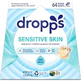 Dropps Sensitive Skin Laundry Detergent Pods, Crisp Breeze (64 Count) - Hypoallergenic &amp; Dermatologist Tested | Dye Free | Laundry Pods for Sensitive Skin | Clean Ingredients | Plastic Free Packaging