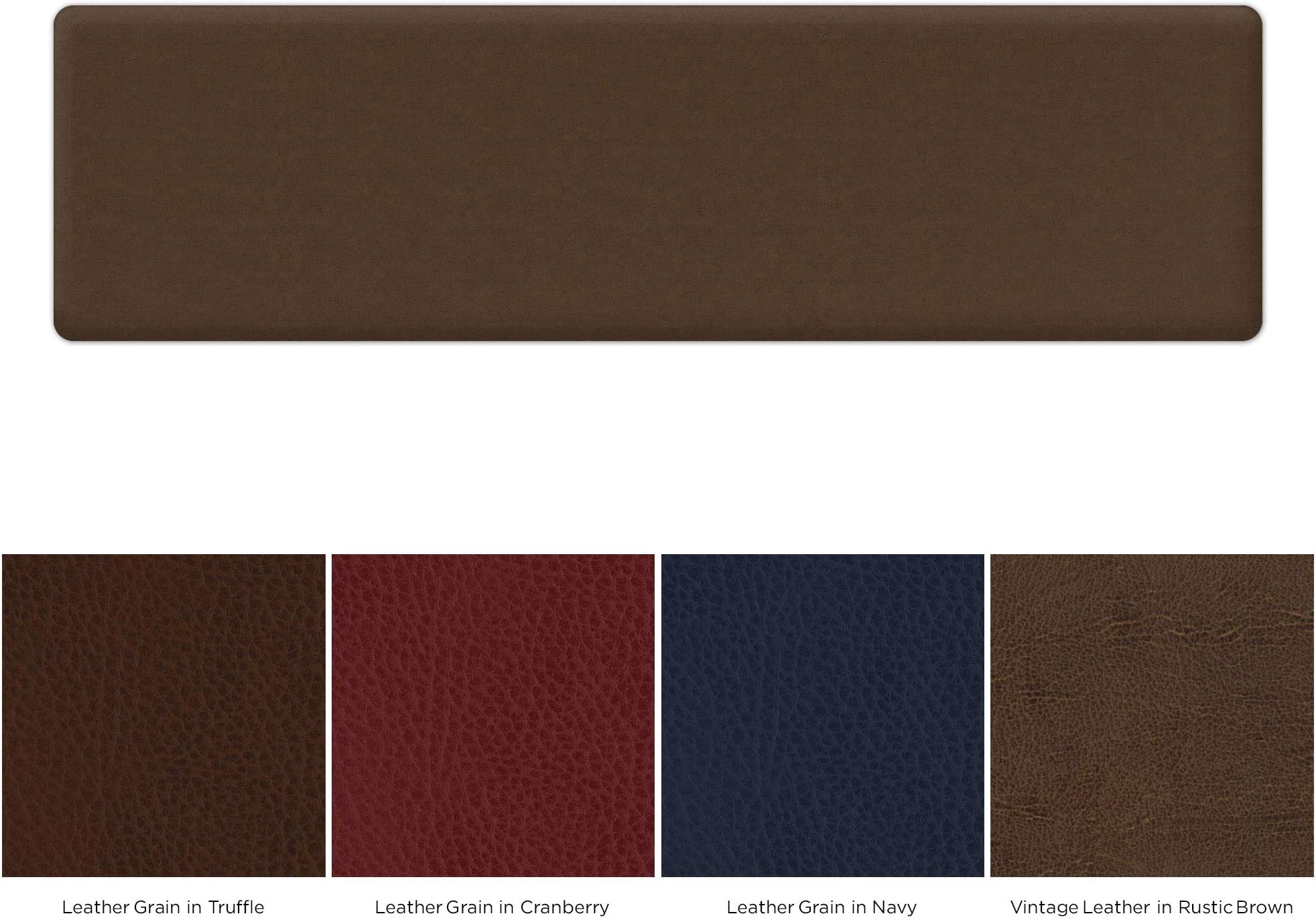 NewLife Anti Fatigue Nonslip Mat: Hard Floor Utility Mats for Garage, Patio and Kitchen - 20" x 72" x .5" - Vintage Leather Rustic Brown