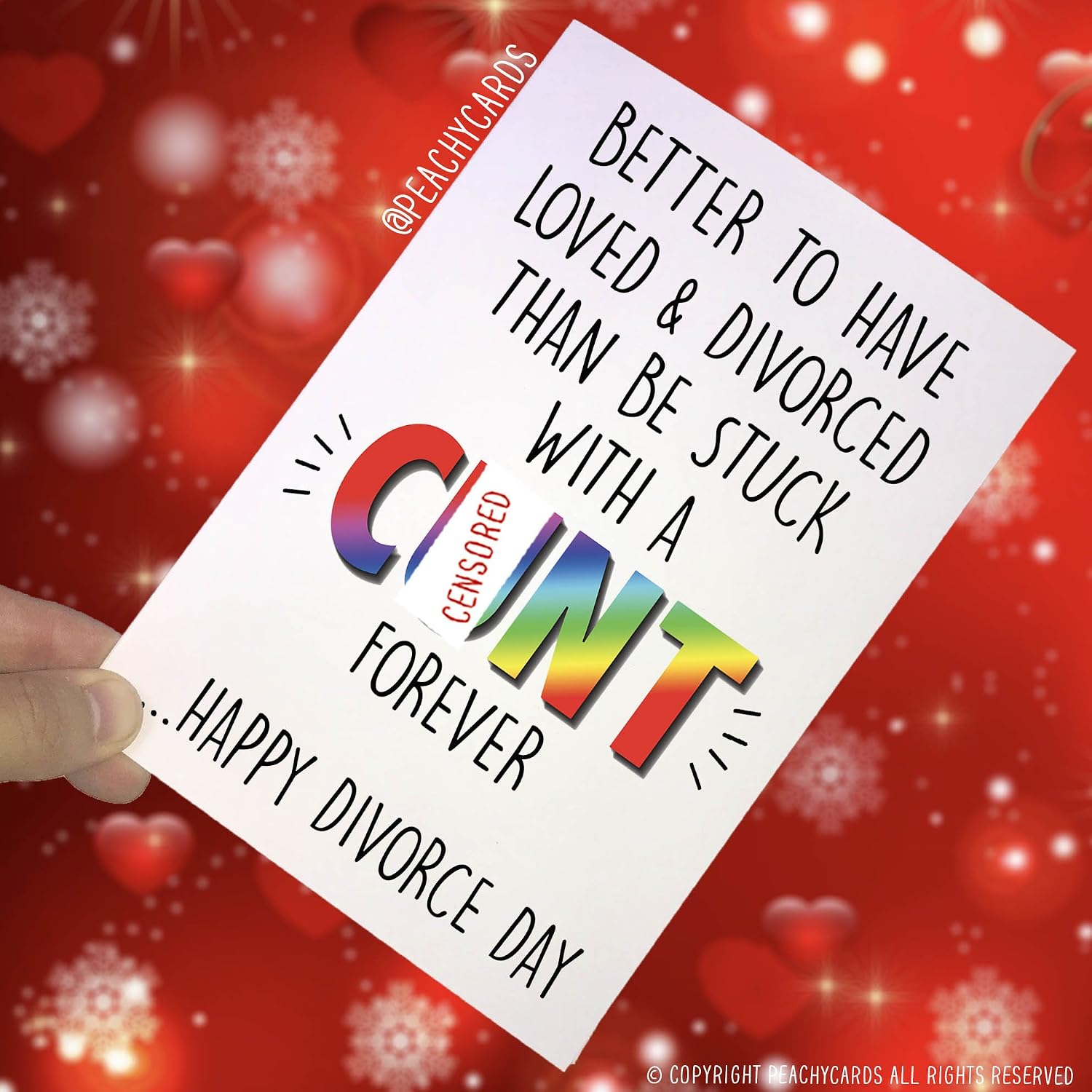 Divorce Cards Divorced Card Happy Divorce Day Funny Cards Novelty C*nt Cards Swearing Card Best Friend Card Just Divorced - Image 3