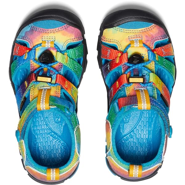 KEEN UNISEX CHILD SEACAMP 2 CNX CLOSED TOE SANDAL, VIVID BLUE/ORIGINAL TIE DYE, 13 LITTLE KID US