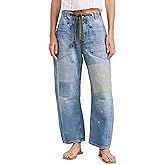 Free People, Womens, Moxie Low Slung Pull-On Barrel, Cowboy, 32