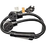 Parkworld 886580 Dryer Splitter, NEMA 10-30P Male Plug to (2) 10-30R Female Receptacle, Dryer 3-Prong 30 AMP 10-30 Y Adapter 