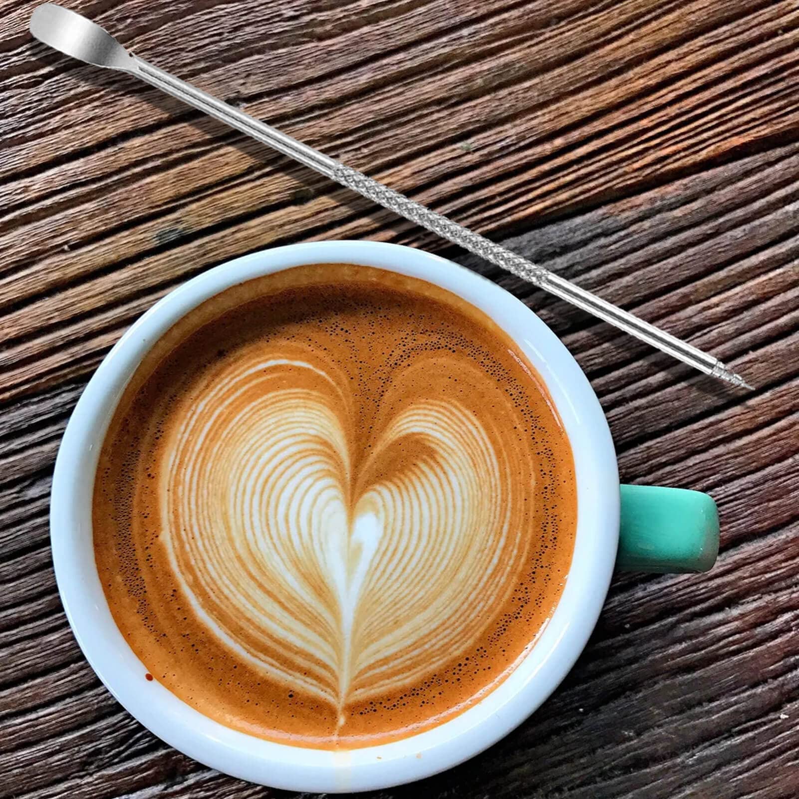 Stainless-steel Coffee Latte Art Pen - Spice Pen Cappuccino Espresso Machine Accessory Fancy Stitch Barista Tool, 2 Pieces…