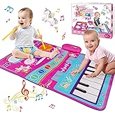 TopDollo Piano Mat for Toddlers,Baby Kid Sensory Educational Montessori Toys for 1 2 3 Year Old,Baby Play Mat with 19 Sounds