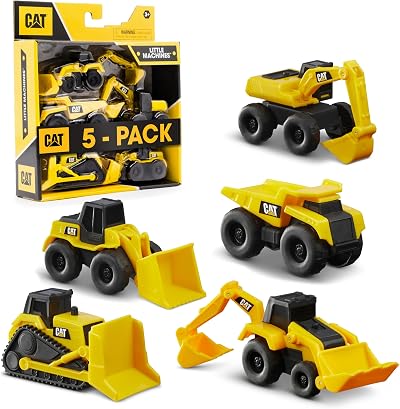 CAT Construction Little Machines 5 Pack Assortment 82150 Black