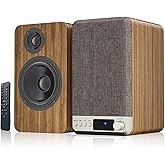 Powered Active Bookshelf Speakers, Vinyl Record Player Speakers with 3.5 Inch Woofer, Turntable Speakers Wired AUX/RCA/BT Input, HiFi Stereo Speakers for Home Audio Theater Computer Desktop PC