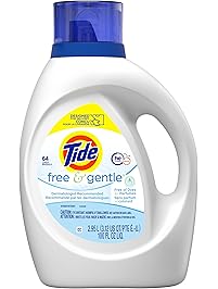 Tide Free and Gentle Liquid Laundry Detergent, Single 100 oz