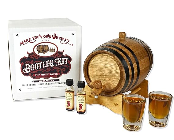 Thousand Oaks Barrel Co Kentucky Bourbon Whiskey Making Kit Make Age Spirits In A Oak Cask Keg Aged Whisky Rum Wine Beer Gin Bootleg Kit 2 Liter
