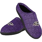 FOCO NFL mens Poly Knit Cup Sole Slipper