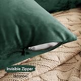 Deconovo Velvet Cushion Covers Set of 2 Emerald 30x50 cm 12x20 in view 4