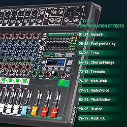 12-Channel Audio Mixer with 99 Sound Effects for
