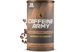 CAFFEINE ARMY Chocolate Fudge | Comprehensive Functional Coffee with MCTs, CoQ10, Collagen and Adaptogens: Clean Energy + Supports Daily Attention, No Jitters or Crash (13.4oz 38 Servings)