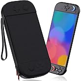 STARTRC GAMES Slim Carrying Case for Nintendo Switch 2 2025, Hard Shell Travel Case with 12 Game Card Slots, Portable Carry Bag for Switch 2 Console Black