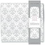 SwaddleDesigns Cotton Muslin Swaddle Blanket, Sterling Lillie