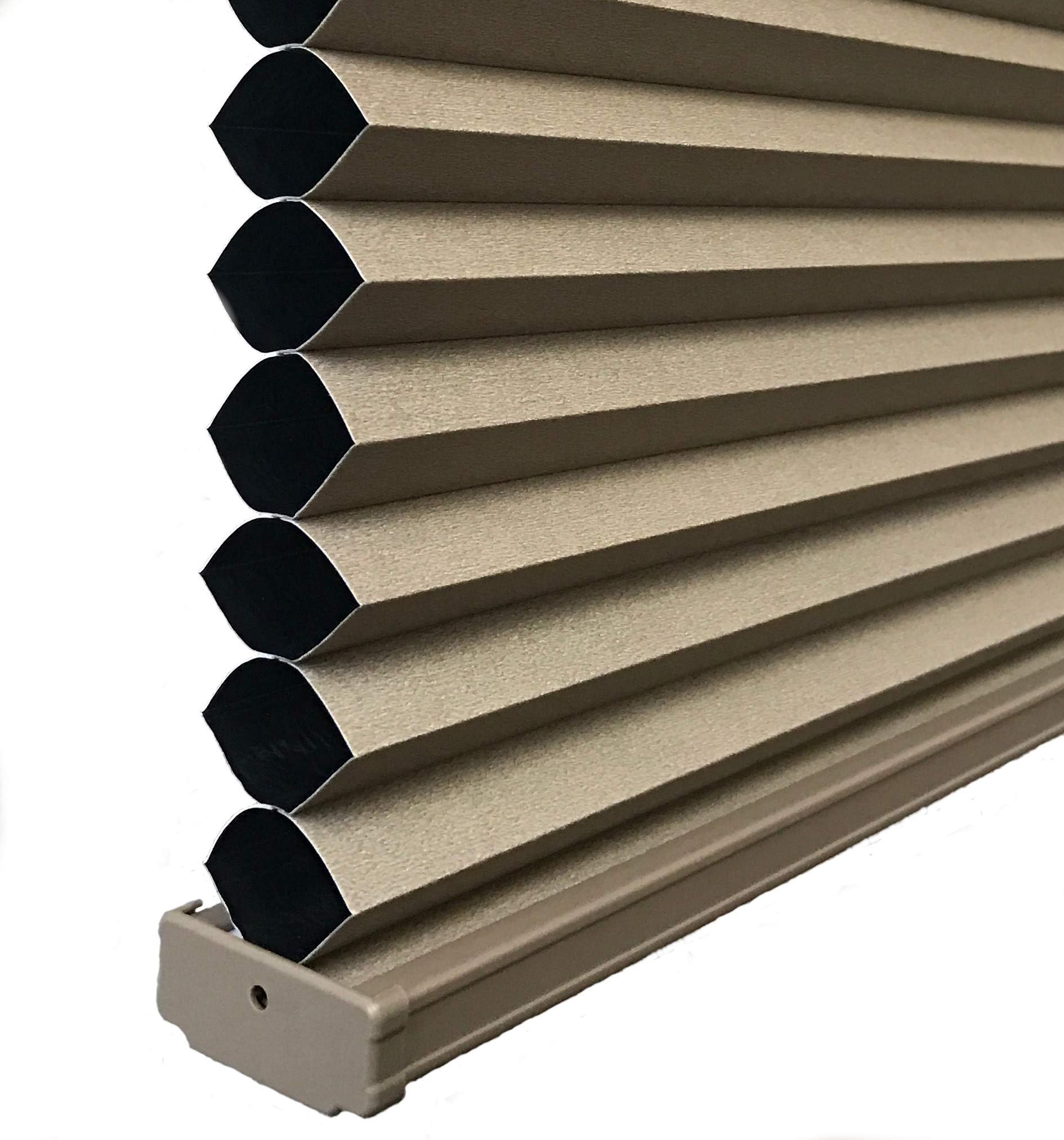 BlindDen Cocoa, Room Darkening Cellular/Honeycomb Shades, 30" Wide x 48" Long, Cordless