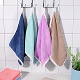 FRIUSATE Face Flannels Pack of 6 30x30 cm Coral Fleece Baby Wash Cloths view 4