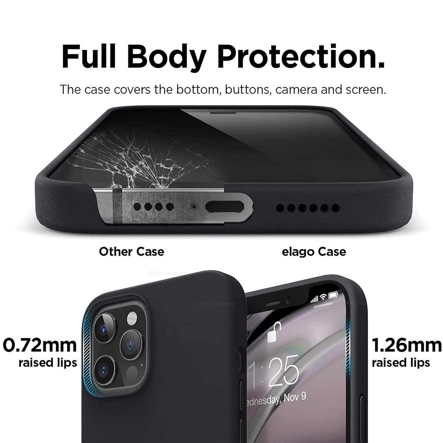 Phone Plex Iphone 12 Pro Max Silicone Back Cover Case Amazon In Electronics