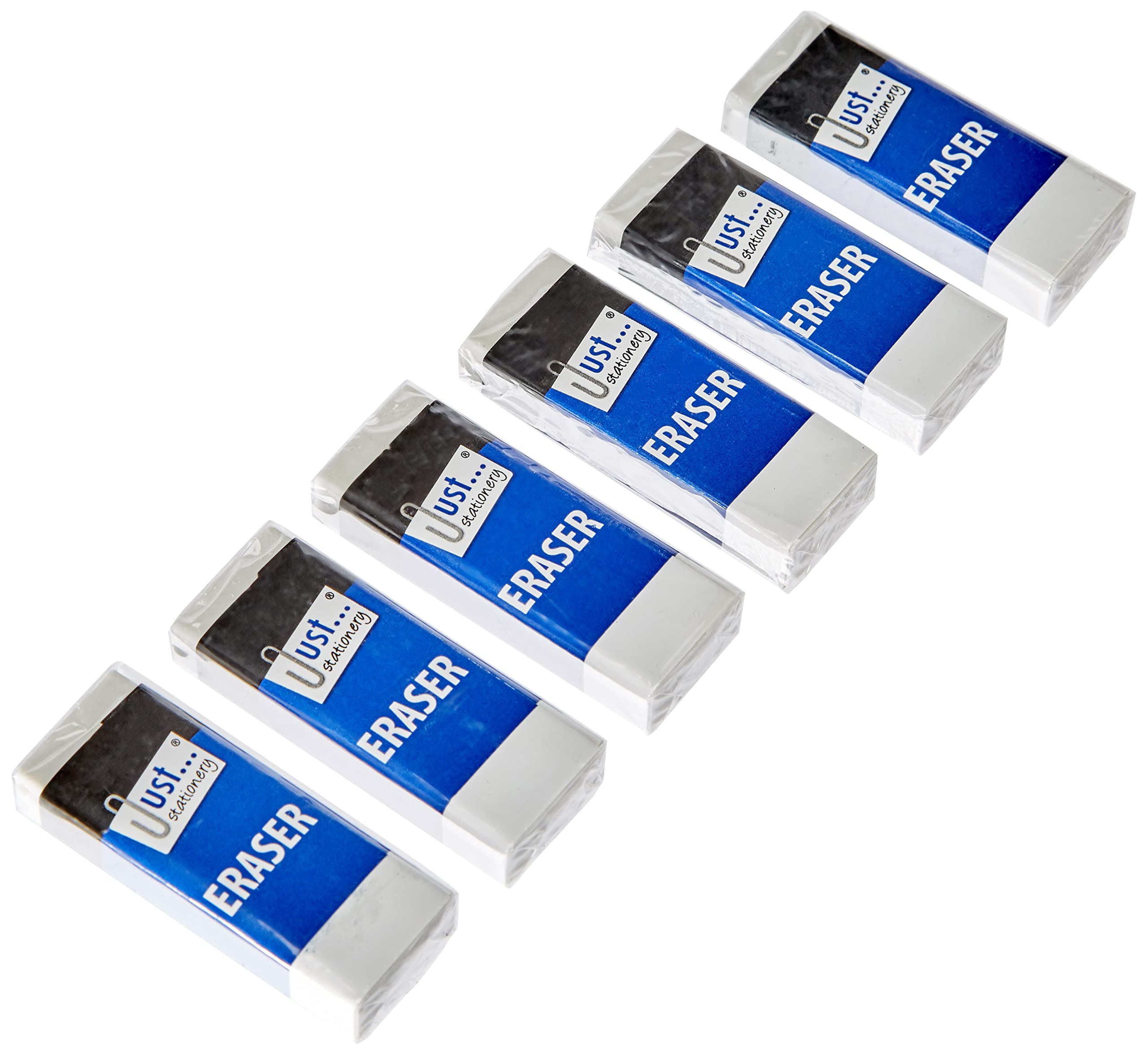 Just Stationery Eraser - White (Pack of 6)