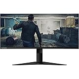 Lenovo G34w-10 34-Inch WQHD Curved Gaming Monitor, 21:9 Ultra-Wide, 3 Side NearEdgeless, AMD FreeSync, 144Hz, HDMI, DP, Adjus