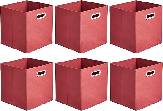 AmazonBasics – Aufbewahrungswürfel aus Stoff, faltbar, mit ovalen Ösen