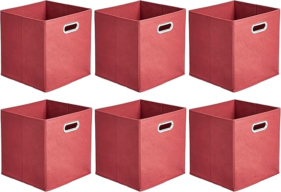 AmazonBasics – Aufbewahrungswürfel aus Stoff, faltbar, mit ovalen Ösen