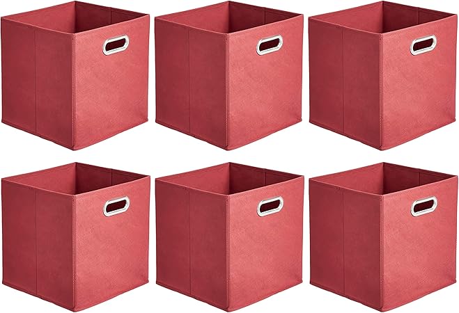 AmazonBasics – Aufbewahrungswürfel aus Stoff, faltbar, mit ovalen Ösen