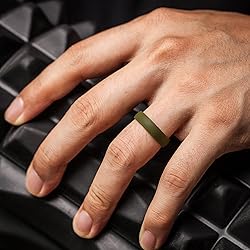 ThunderFit Unisex Silicone Wedding Rings, Rubber