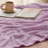 Bedsure Fleece Throw Blanket 150x200 cm Light Purple 100% Microfibre Polyester view 4