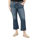 Silver Jeans Co. Women's Plus Size Suki Mid Rise Curvy Fit Kick Flare Leg Jeans