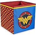 Ukonic DC Comics Wonder Woman Logo 11-Inch Storage Bin Cube Organizers- Fabric Basket Container, Cubby Cube Closet Organizer - Comic Book Superhero Toys, Gifts And Collectibles