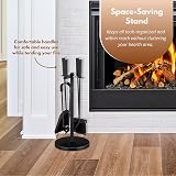 HomeZone Fireplace Companion Set 5-Piece Tool Kit With Stand 49cm view 9