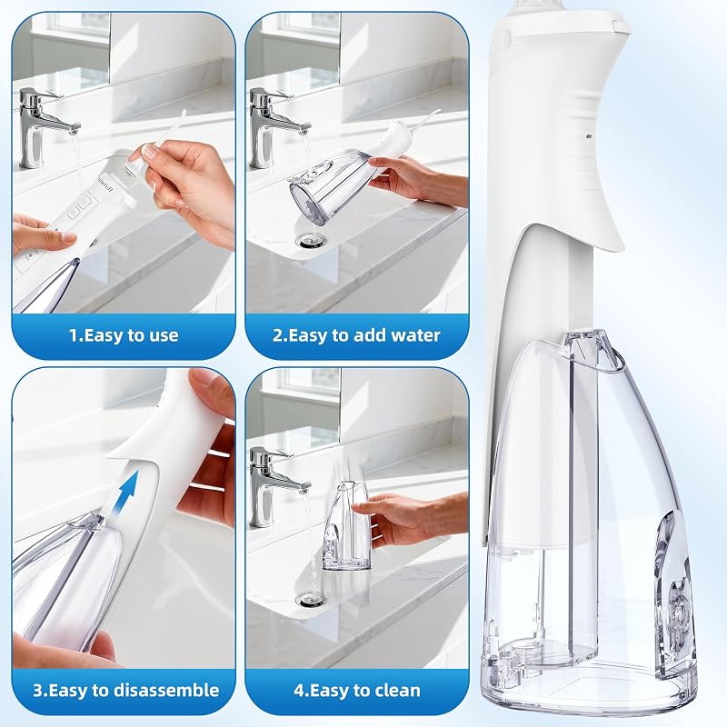 Irrigador Dental Portátil, 300 ML Water Flosser Recargable