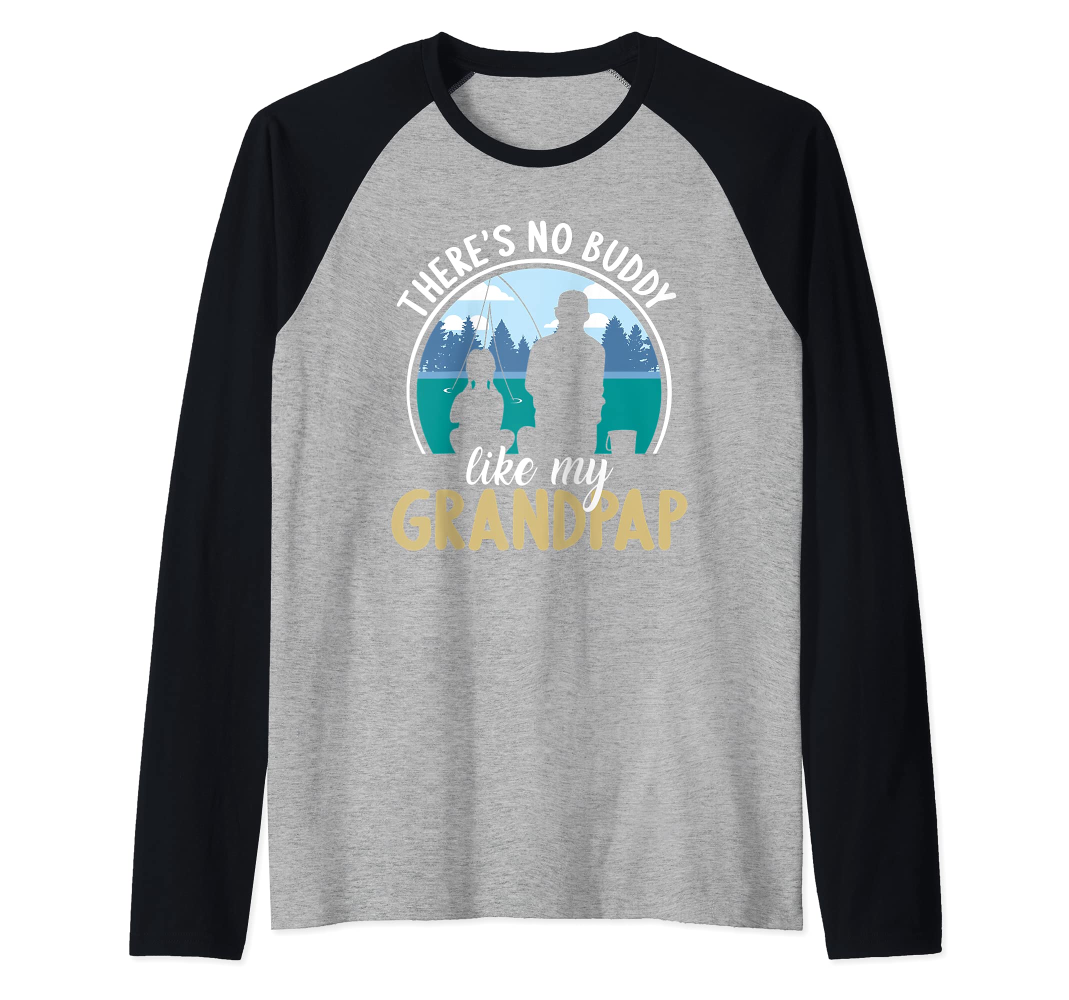 GRANDPAP Granddaughter friends forever fishing together Raglan Baseball Tee