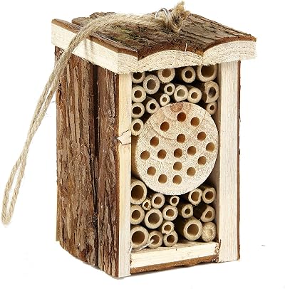 Pet Ting Small Wooden Insect Hotel Eco Friendly 16.5cm for Bees & Butterflies