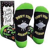 Cavertin Men's Programming Alien Sasquatch Cat Dad Dog Dad Music Fishing Socks with Gift Box