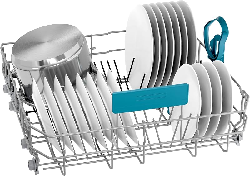 - Lavavajillas de libre instalación, 60 cm de ancho, Tercera bandeja para cubiertos, Home Connect, 13 servicios, Media Carga, acero antihuellas, 3VS6362IA