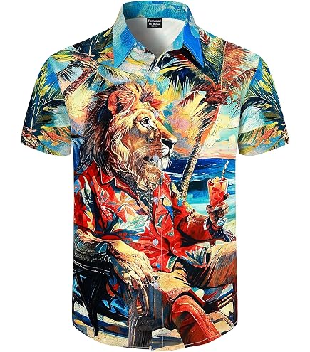 Amazon.com: Pacific Legend Parrots Hawaiian Shirt Red 3531-S