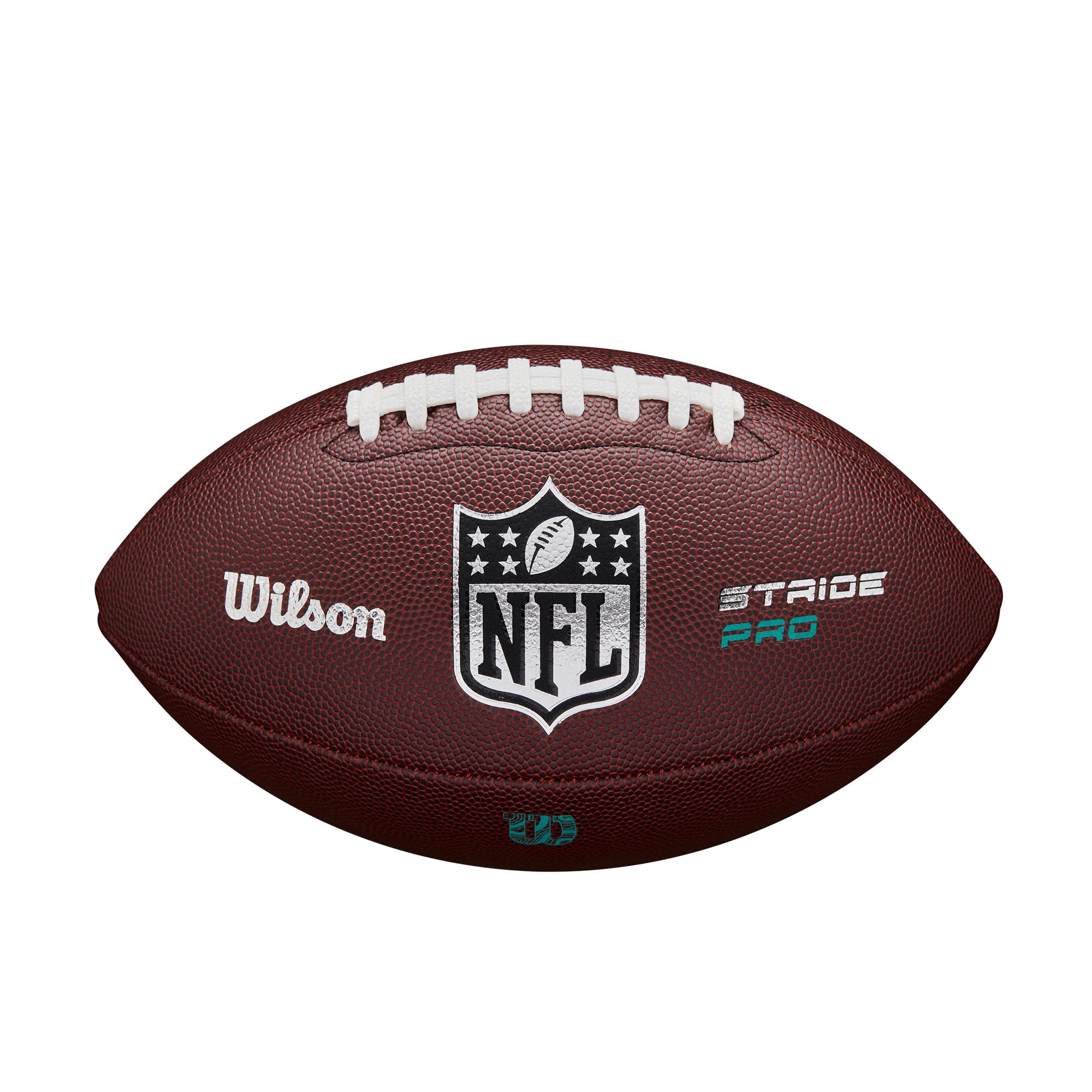 Wilson American Football NFL Stride Pro Eco, Gen green, Mixed leather, Official size, Brown