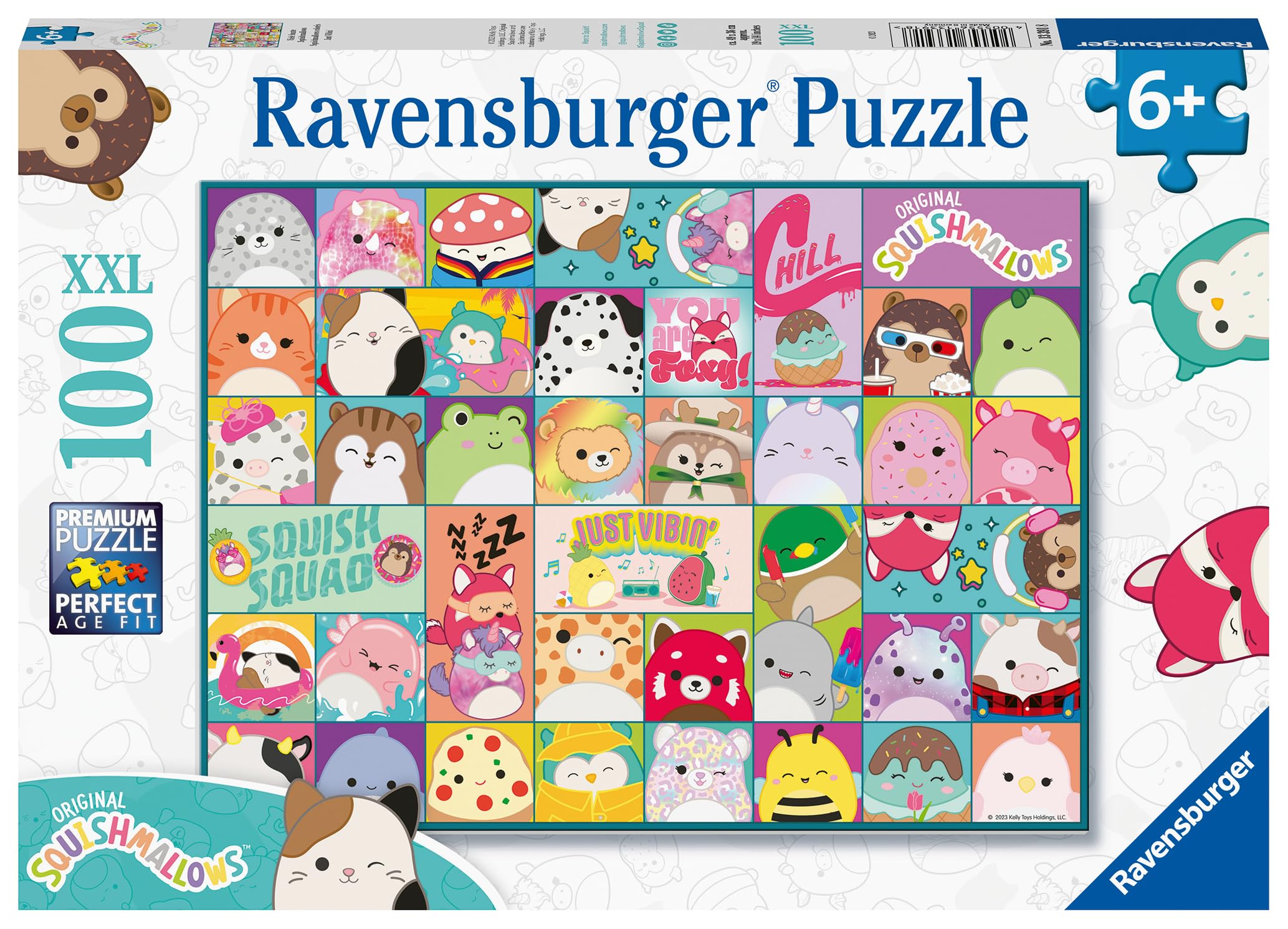 Ravensburger Squishmallows Toys and Gifts for Girls and Boys - Jigsaw Puzzle for Kids Age 6 Years Up - 100 Pieces XXL