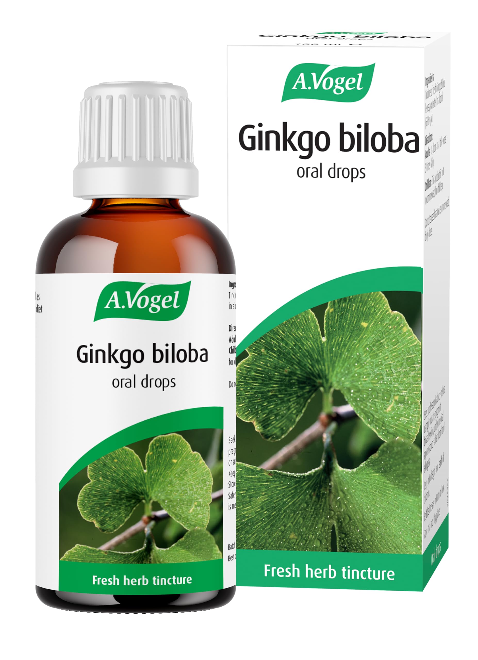 A.Vogel Ginkgo Biloba Drops | Food Supplement | Extract from Fresh Ginkgo Biloba Leaves | Vegan | 100ml