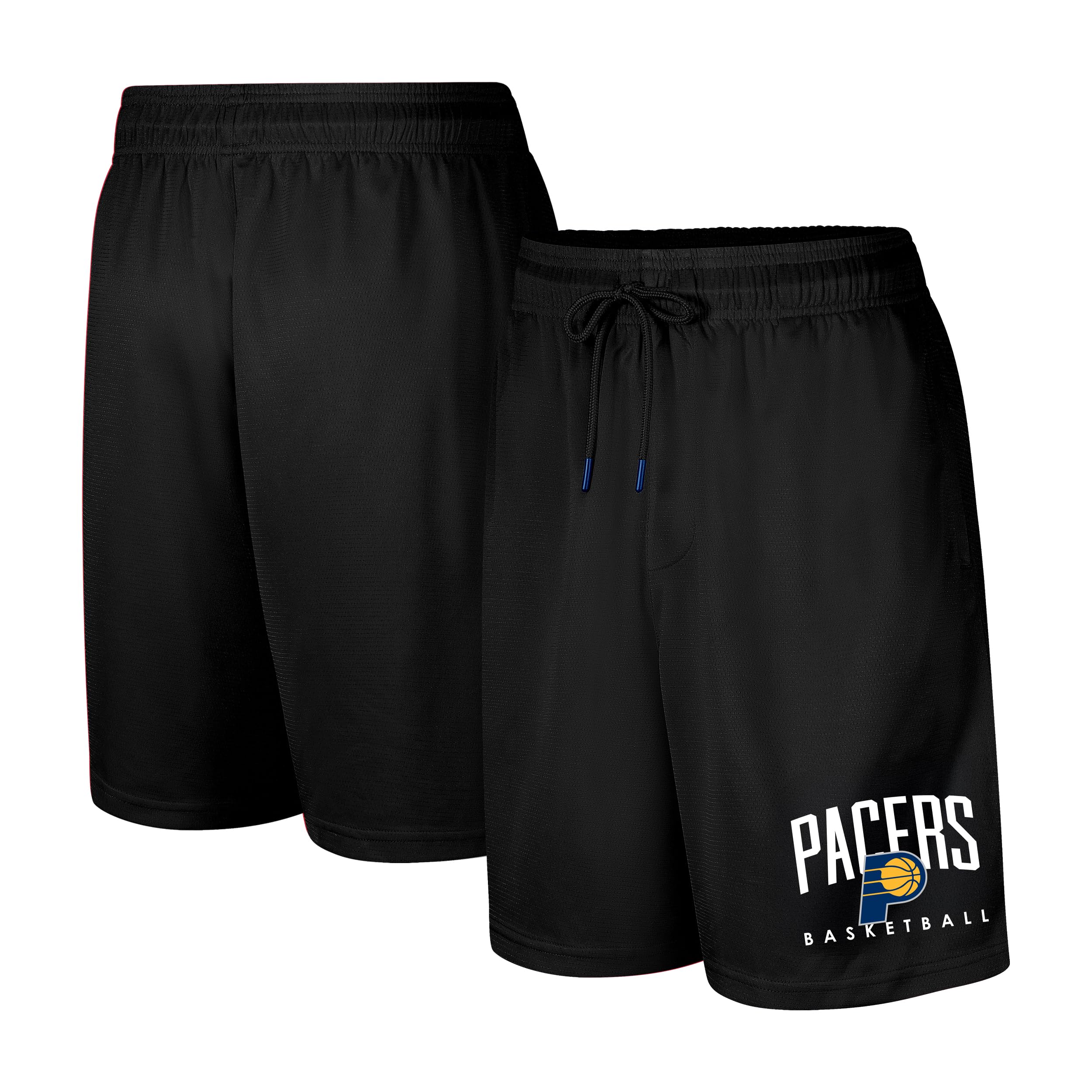 Ultra Game NBA Official Men’s Teamster Basketball Shorts, Indiana Pacers, Black, Small Image