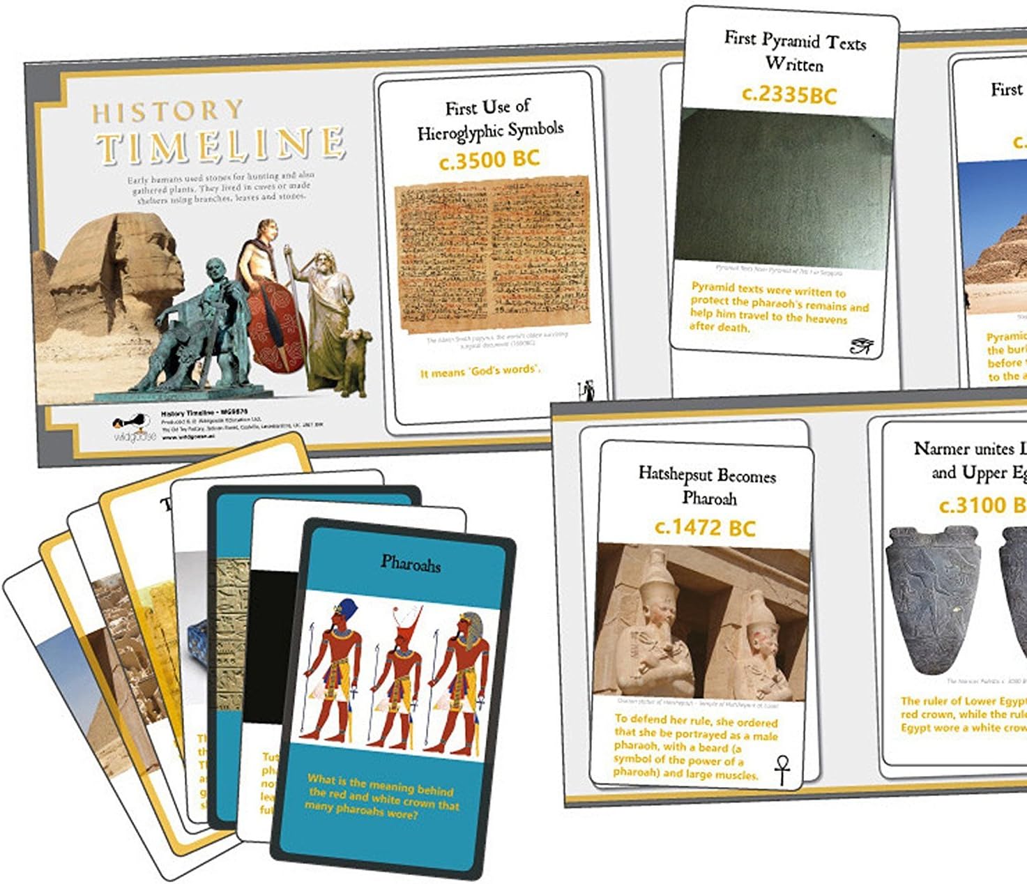 Wildgoose Education WG7712 Ancient Egypt Interactive Timeline Classroom Game, A5