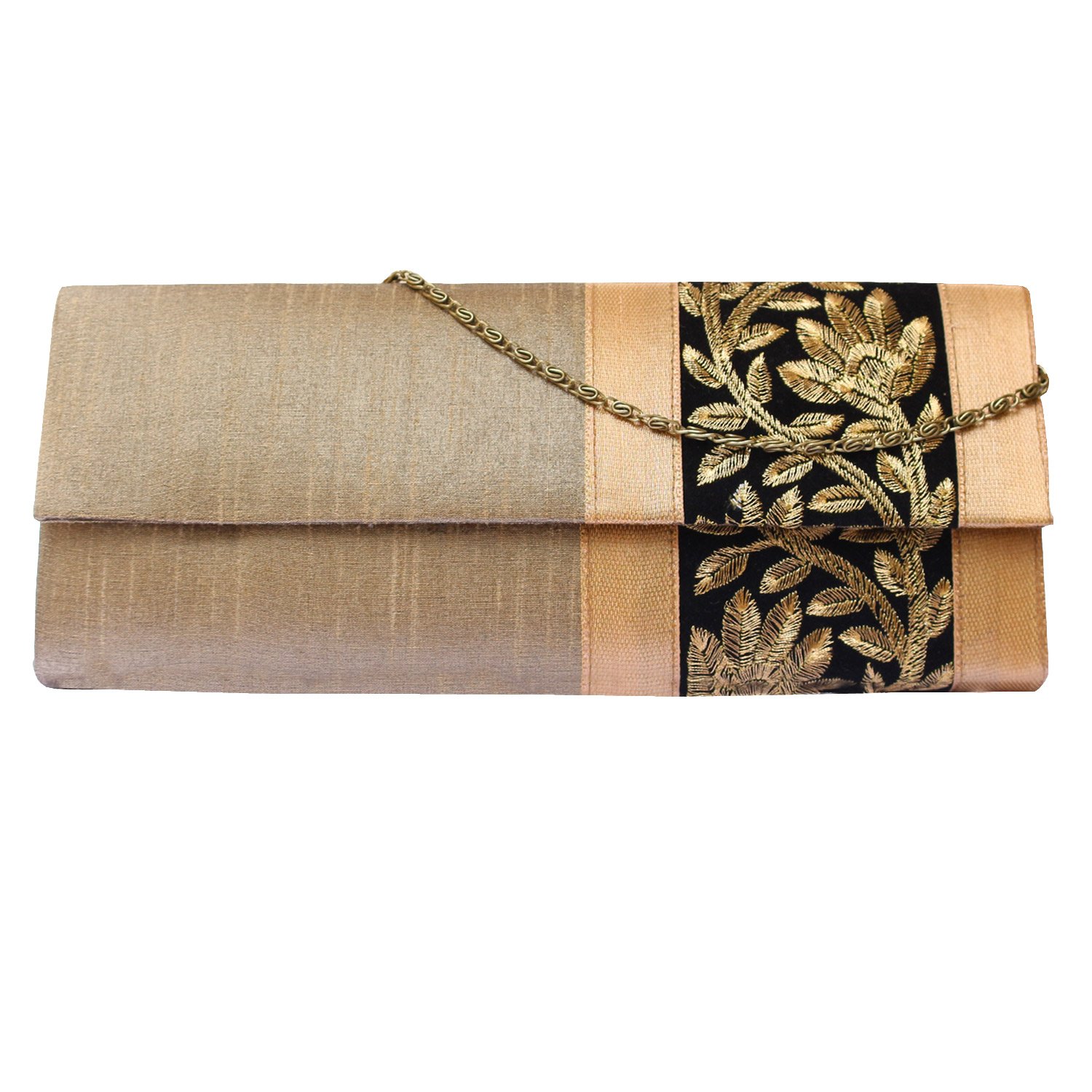 mela women's clutch (golden) (sm133100053)